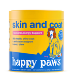 Suplemento Skin & Coat masticable para perros, formulado para mejorar la salud de la piel y el brillo del pelaje